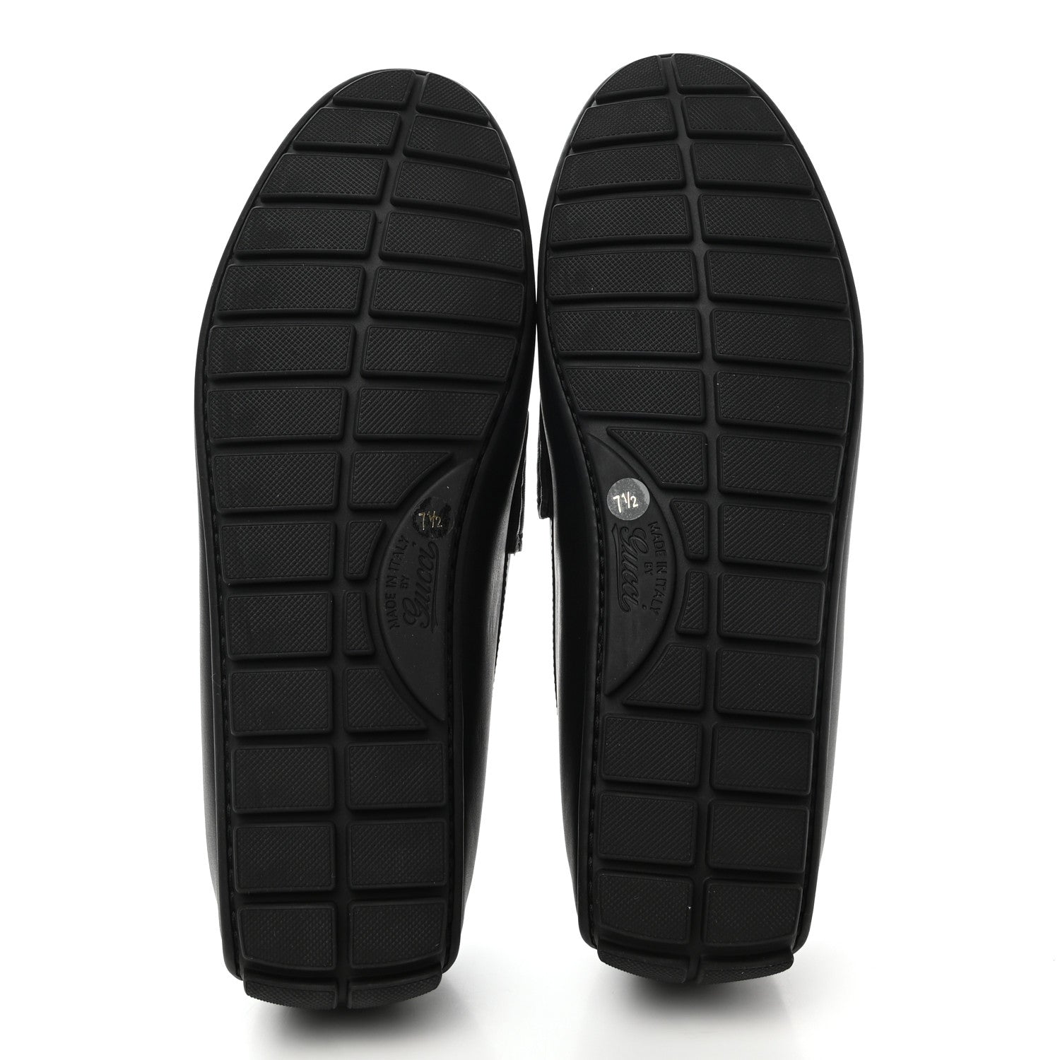 Gucci Calfskin Miro Soft Microguccissima Mens Driver Loafers 7.5 Black 5 of 9