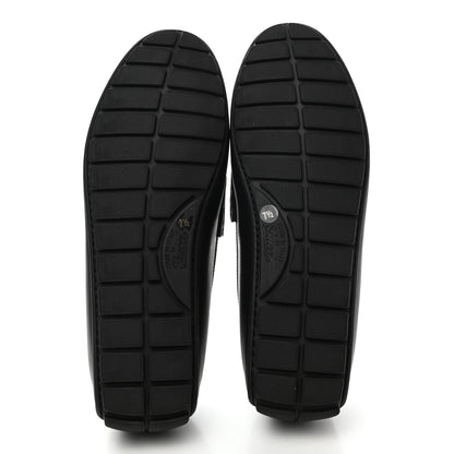 Gucci Calfskin Miro Soft Microguccissima Mens Driver Loafers 7.5 Black 5 of 9