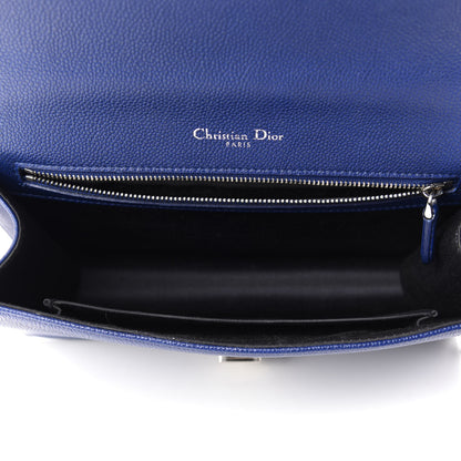 Christian Dior Grained Calfskin Medium Diorama Flap Bag Blue 5 of 11