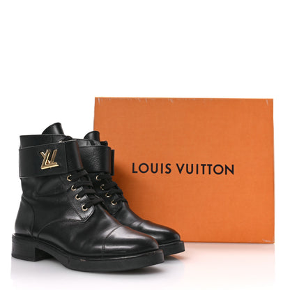 Louis Vuitton Calfskin Wonderland Ranger Boots 38.5 Black 10 of 10