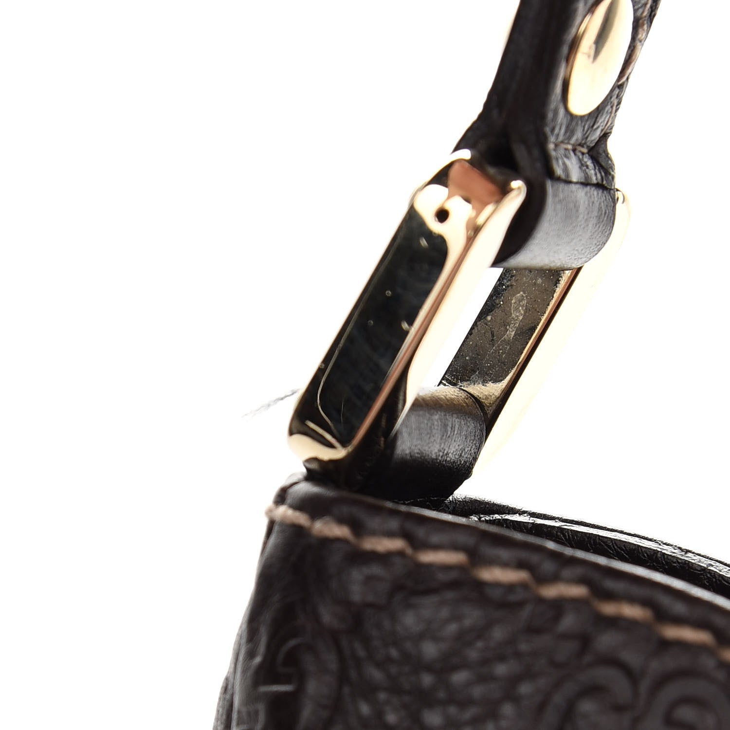 Gucci Guccissima Large New Ladies Web Hobo Dark Brown 10 of 10