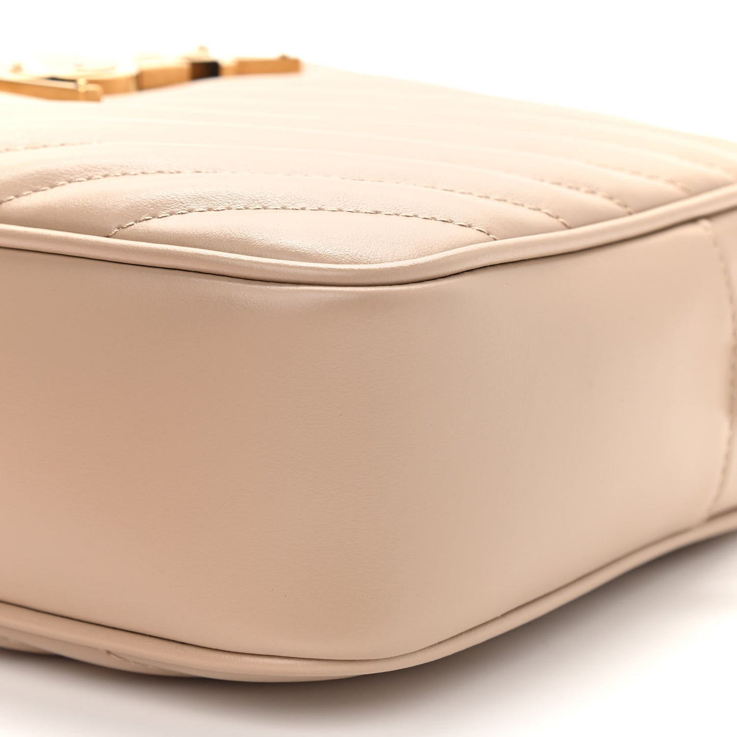 Calfskin Matelasse Monogram Lou Camera Bag Dark Beige