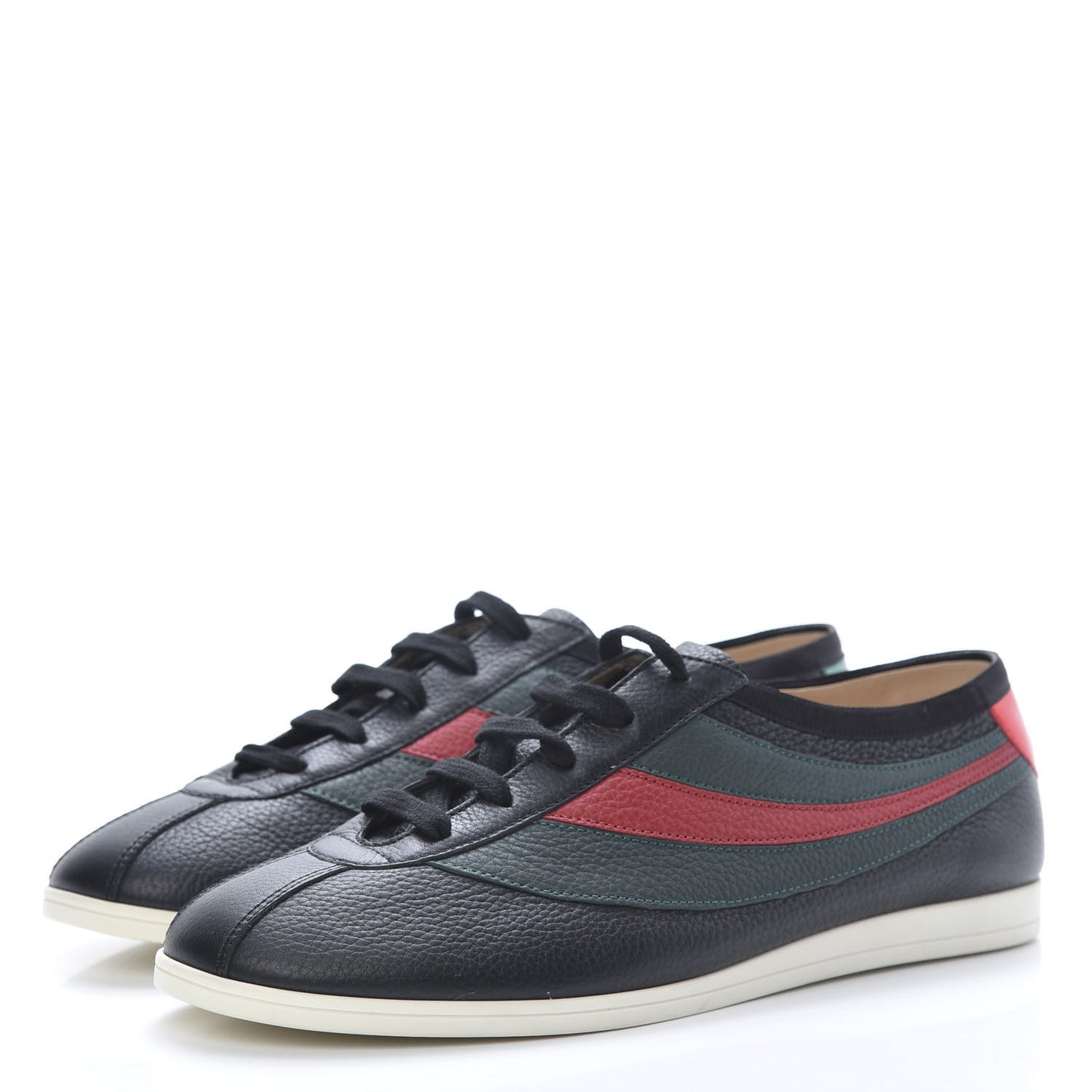 Grained Calfskin Mens Web Falacer Sneakers 8.5 Black