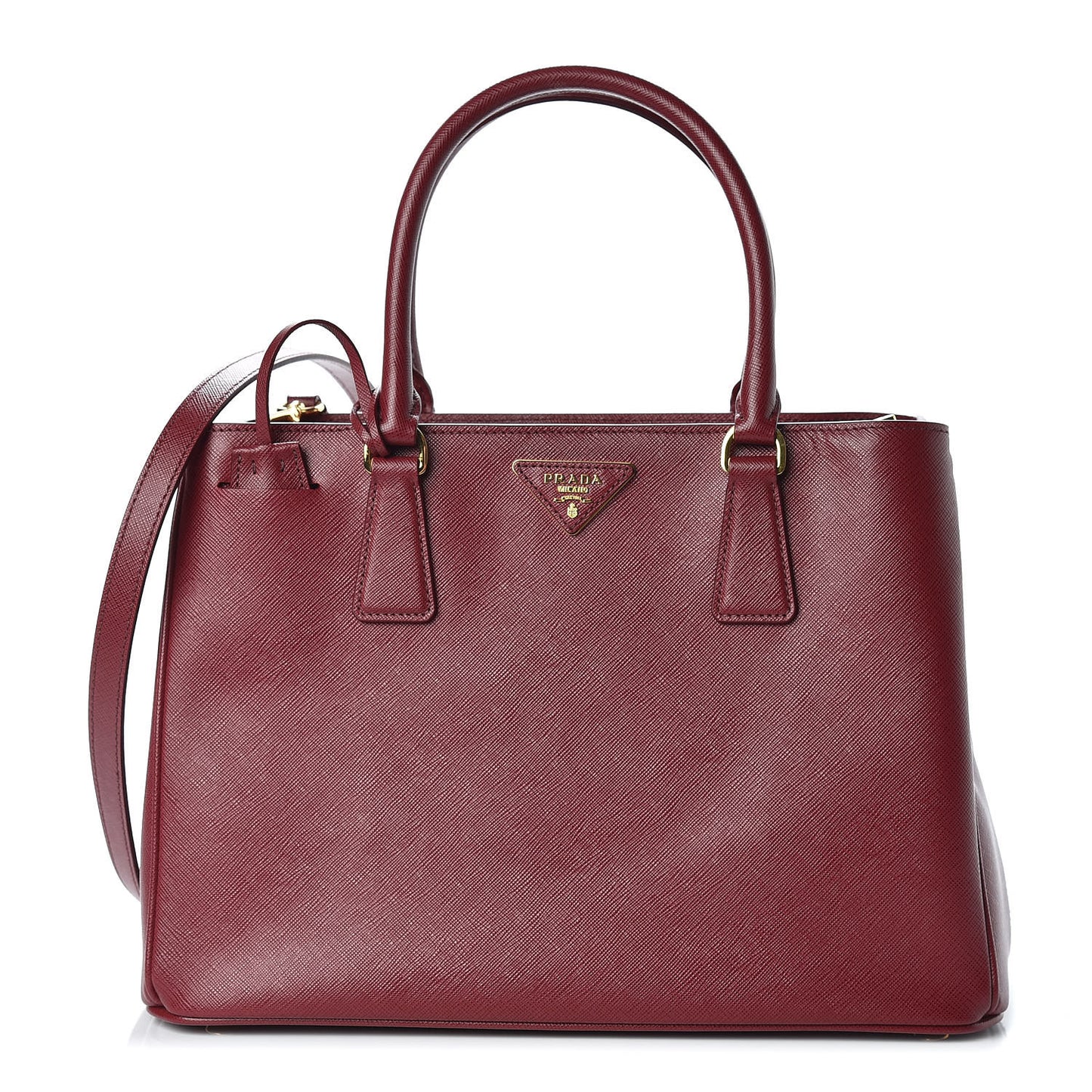 Saffiano Lux Medium Tote Cherry