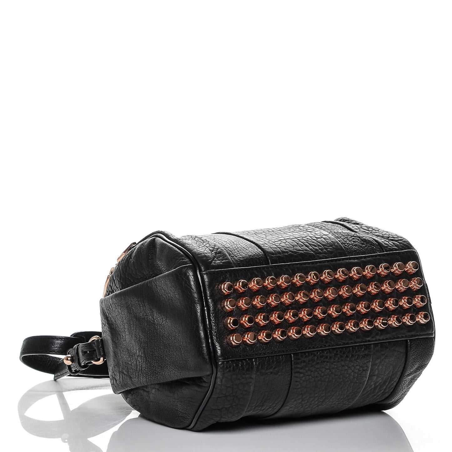 Pebbled Lambskin Rockie Black Rose Gold Hardware