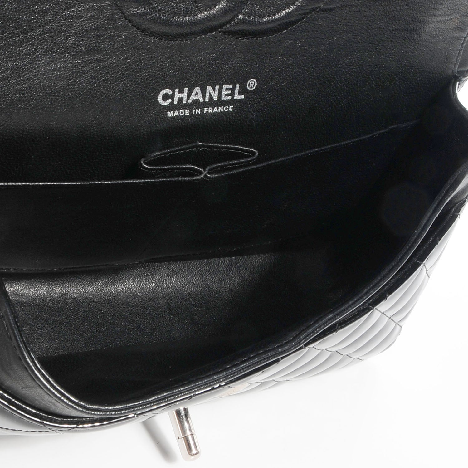 Chanel Patent Medium Double Flap Black 6 of 8