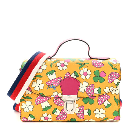 Gucci Canvas Childrens Flower Mushroom Print Shoulder Bag 1 of 11
