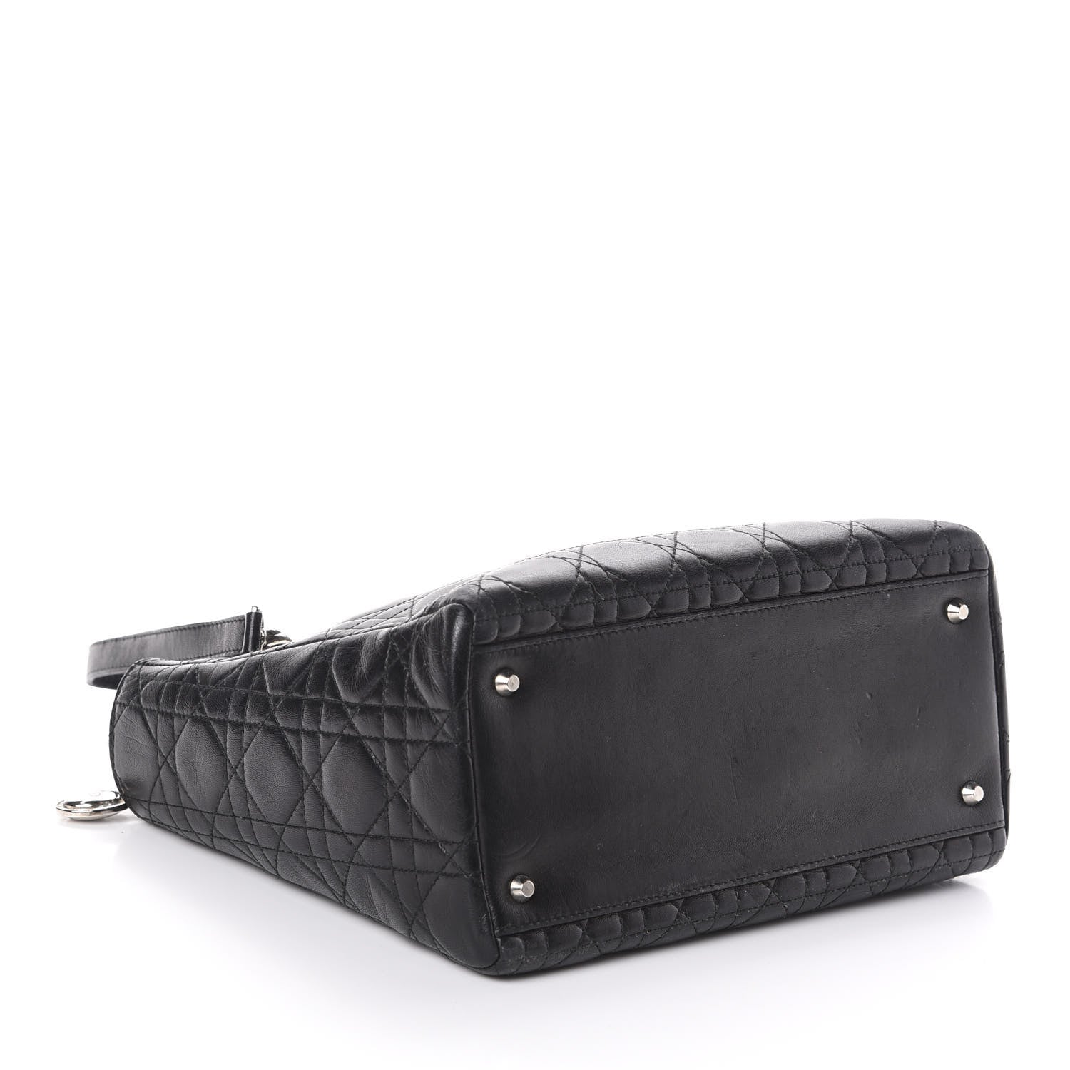 Christian Dior Lambskin Cannage Medium Lady Dior Black 4 of 8
