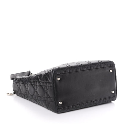 Christian Dior Lambskin Cannage Medium Lady Dior Black 4 of 8