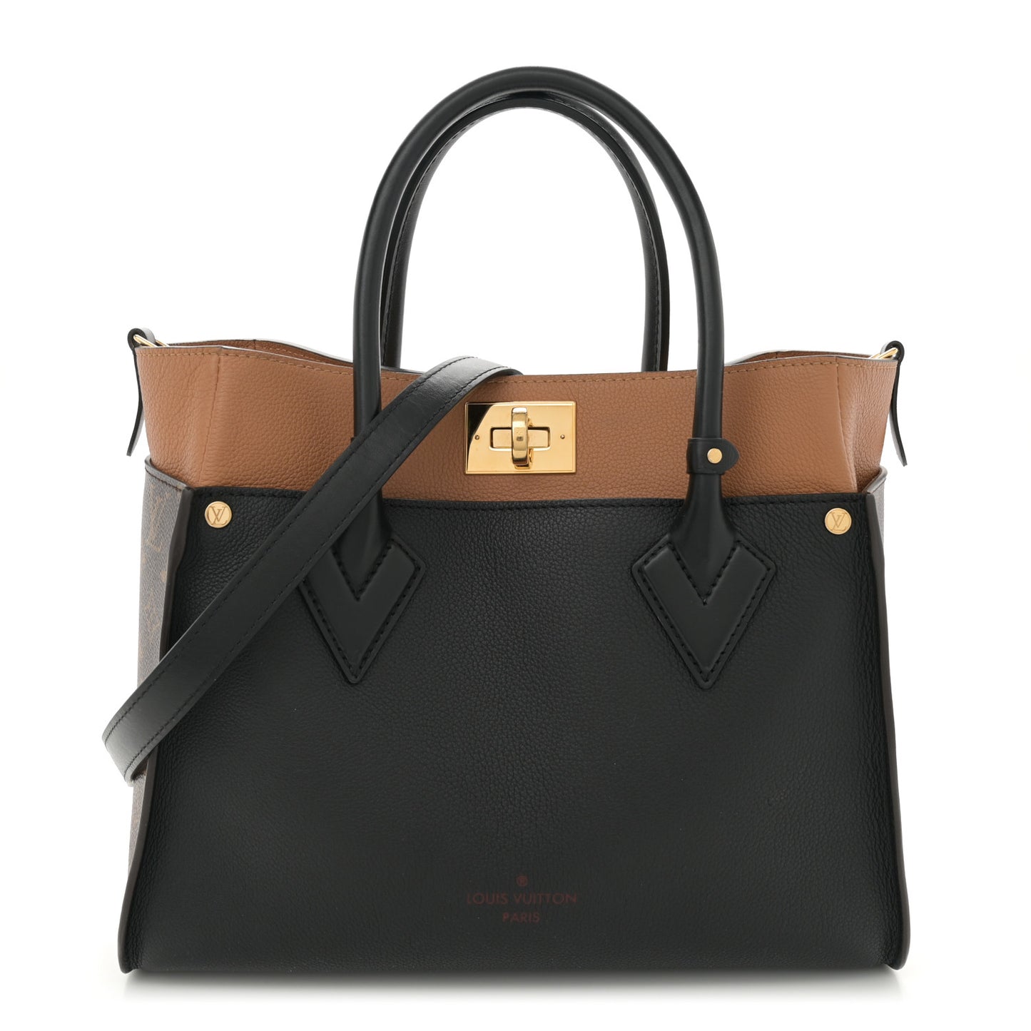 Calfskin Monogram On My Side MM Black
