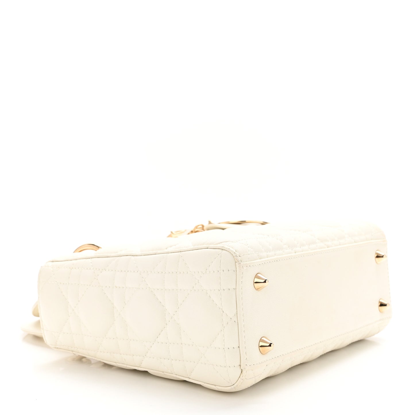 Lambskin Cannage Small My ABCDior Lady Dior White