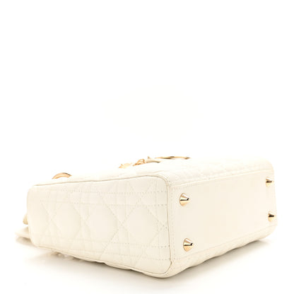 Christian Dior Lambskin Cannage Small My ABCDior Lady Dior White 4 of 15