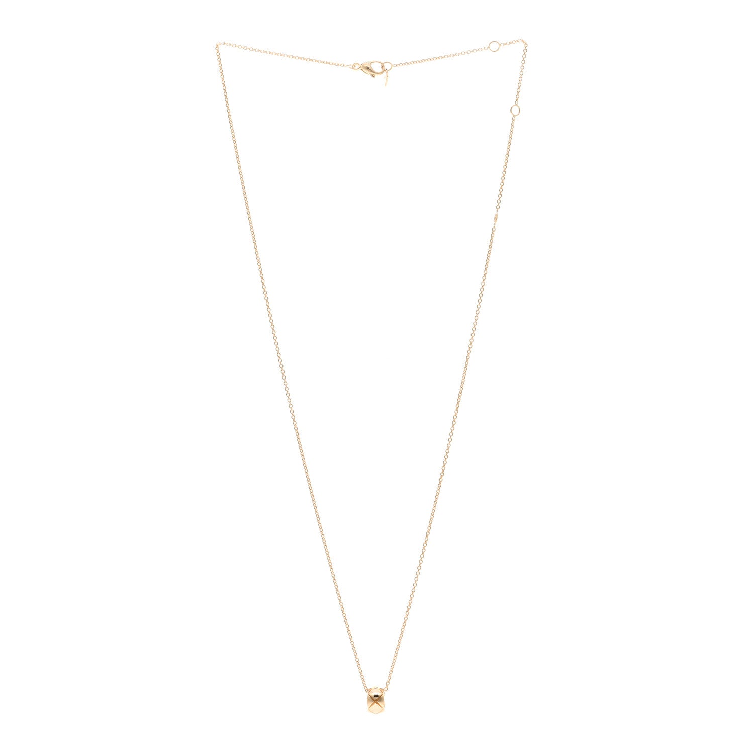 Chanel 18K Yellow Gold Coco Crush Round Pendant Necklace 3 of 5