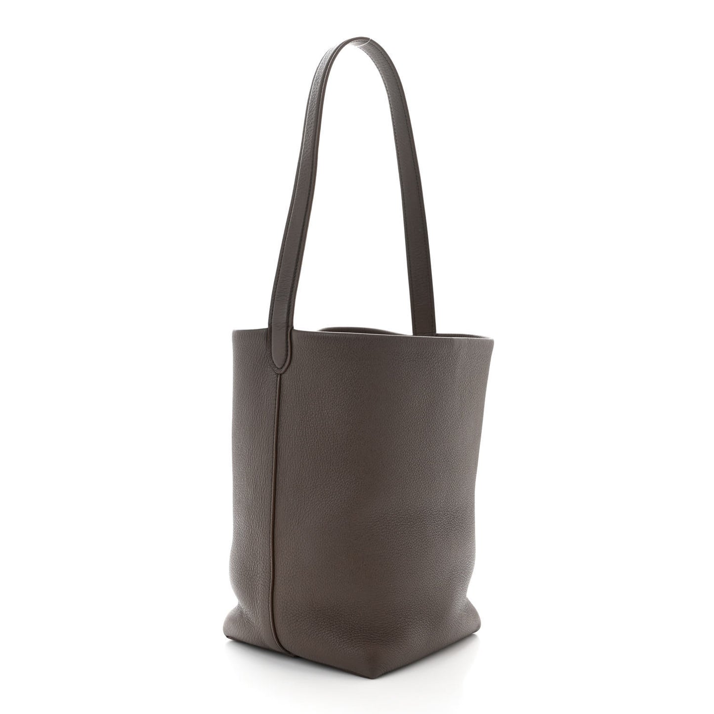 Grained Calfskin Medium N/S Park Tote Dark Taupe
