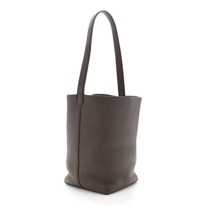 The Row Grained Calfskin Medium N/S Park Tote Dark Taupe 3 of 9