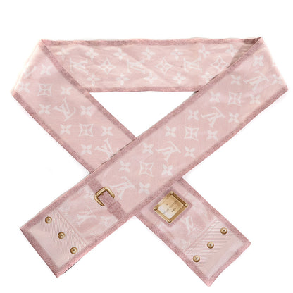 Louis Vuitton Silk Monogram New Denim Bandeau Rose Clair 1 of 6