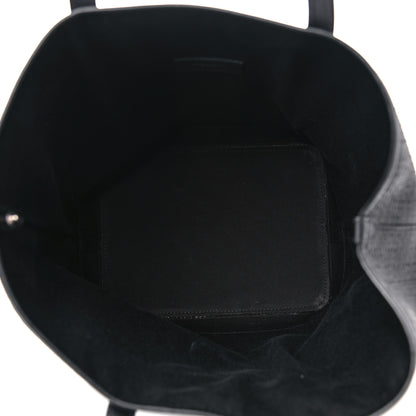 Saint Laurent Linen Canvas Teddy Shopping Bag Black 7 of 14