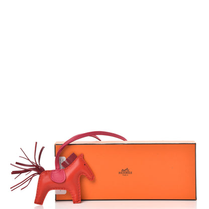 Hermes Milo Lambskin Grigri Rodeo Horse Bag Charm PM Rouge Indien Rubis Rose Mexico 4 of 4