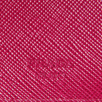 Prada Saffiano Metal Compact Wallet Ibisco 8 of 10