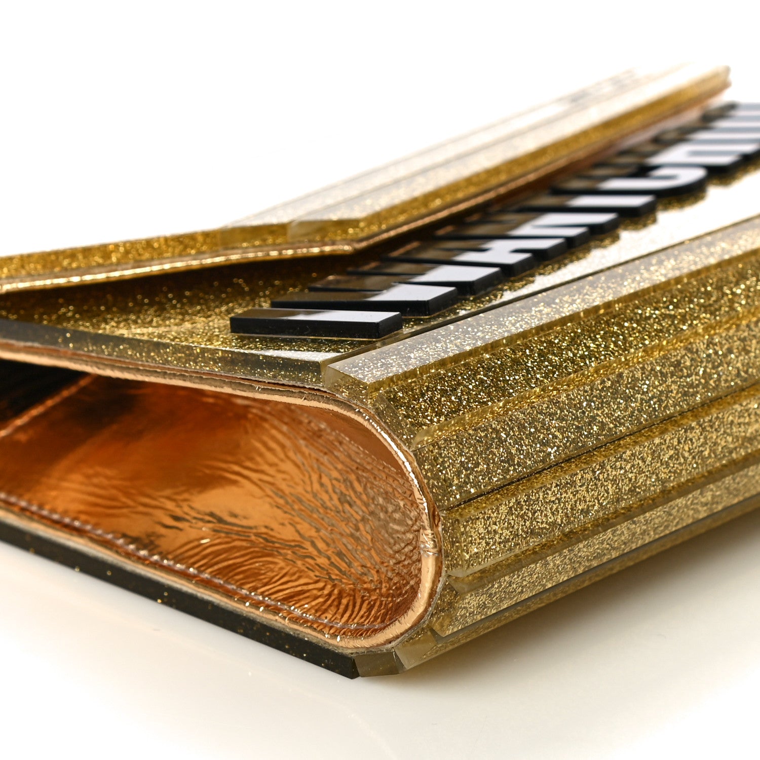 Jimmy Choo Acrylic Glitter I Want Choo Candy Clutch Gold 9 of 11