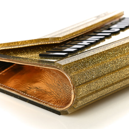 Jimmy Choo Acrylic Glitter I Want Choo Candy Clutch Gold 9 of 11