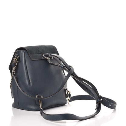 Chloe Suede Calfskin Small Faye Backpack Silver Blue 3 of 7