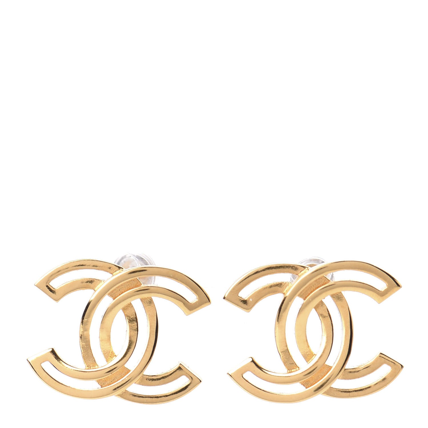 Chanel Metal Obazine CC Earrings Gold 1 of 5