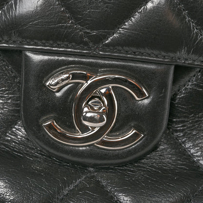 Chanel Glazed Calfskin Quilted Large CC Delivery Tote Black 12 of 14