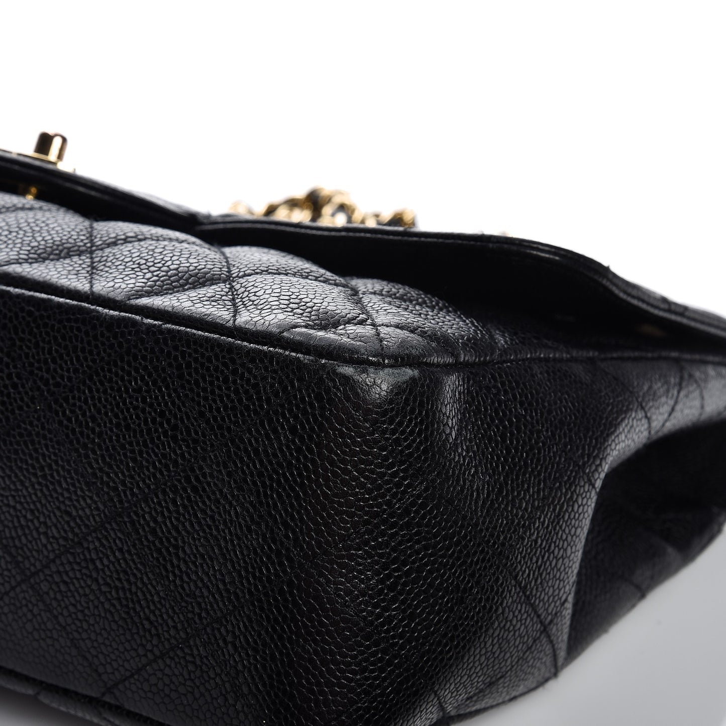 Caviar Quilted Jumbo Single Flap Black
