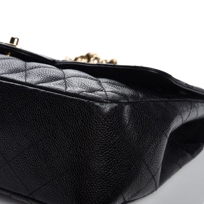 Chanel Caviar Quilted Jumbo Single Flap Black 9 of 14