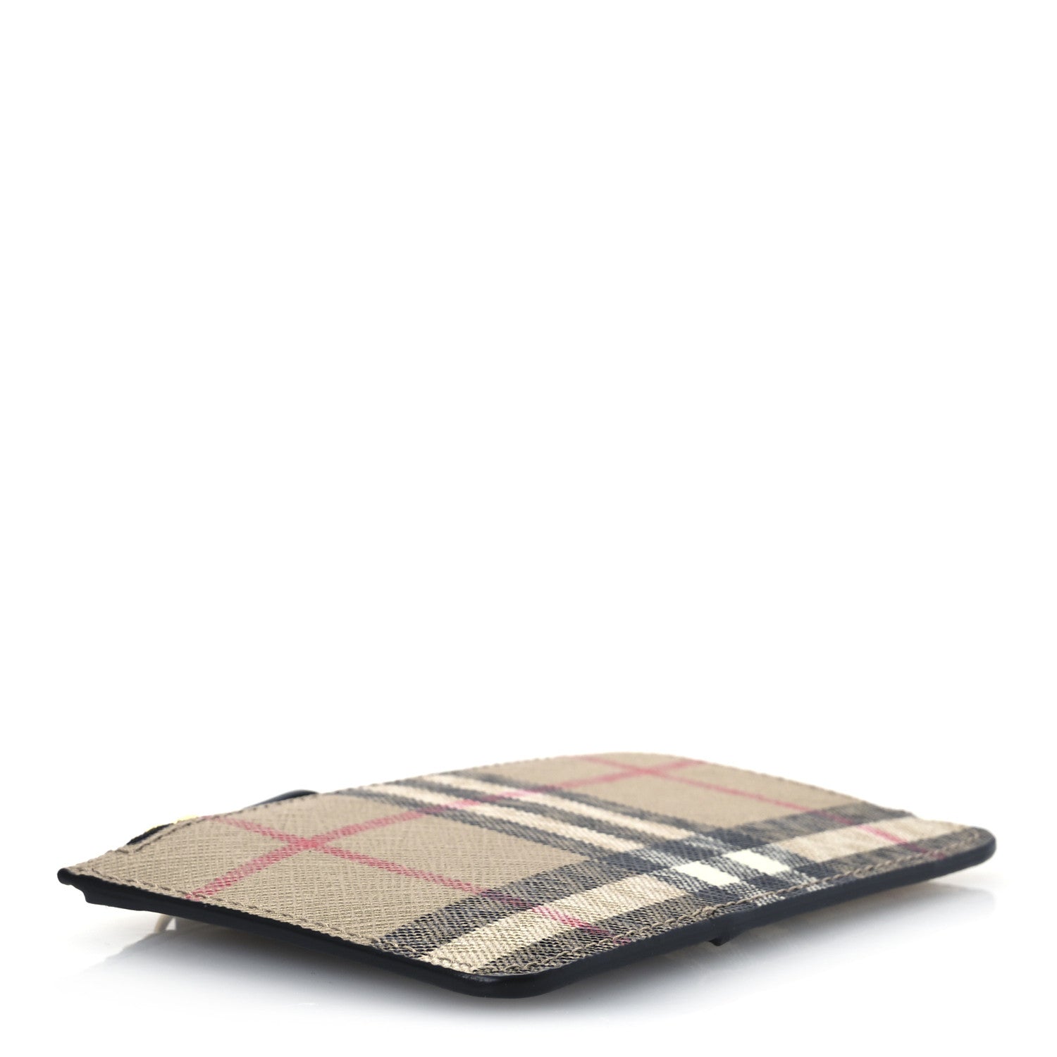 Burberry Check Calfskin Zip Card Case Holder Black 4 of 6