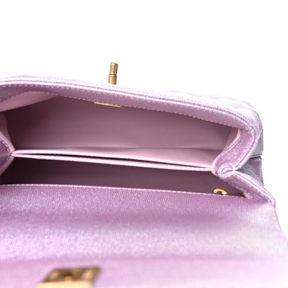 Chanel Iridescent Caviar Quilted Mini Coco Handle Flap Light Pink 5 of 10