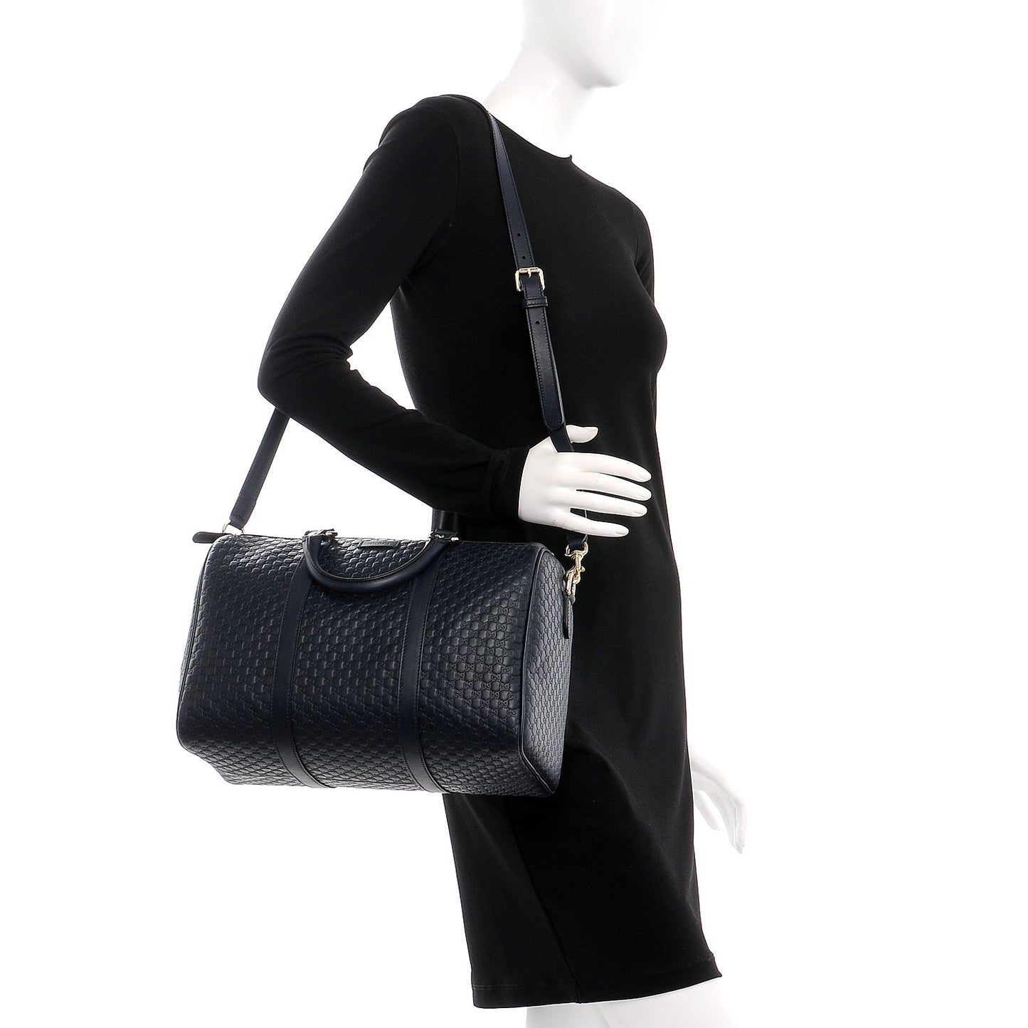 Microguccissima Medium Boston Navy