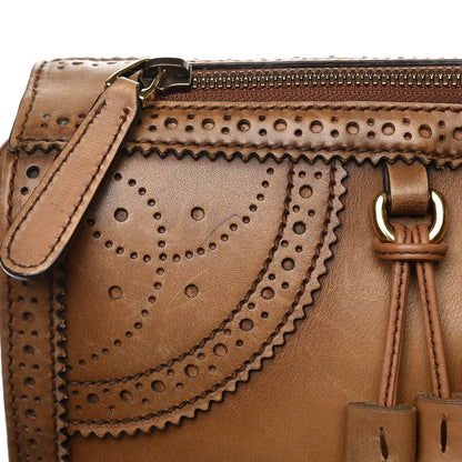 Gucci Calfskin Duilio Brogue Tote Honey 11 of 14