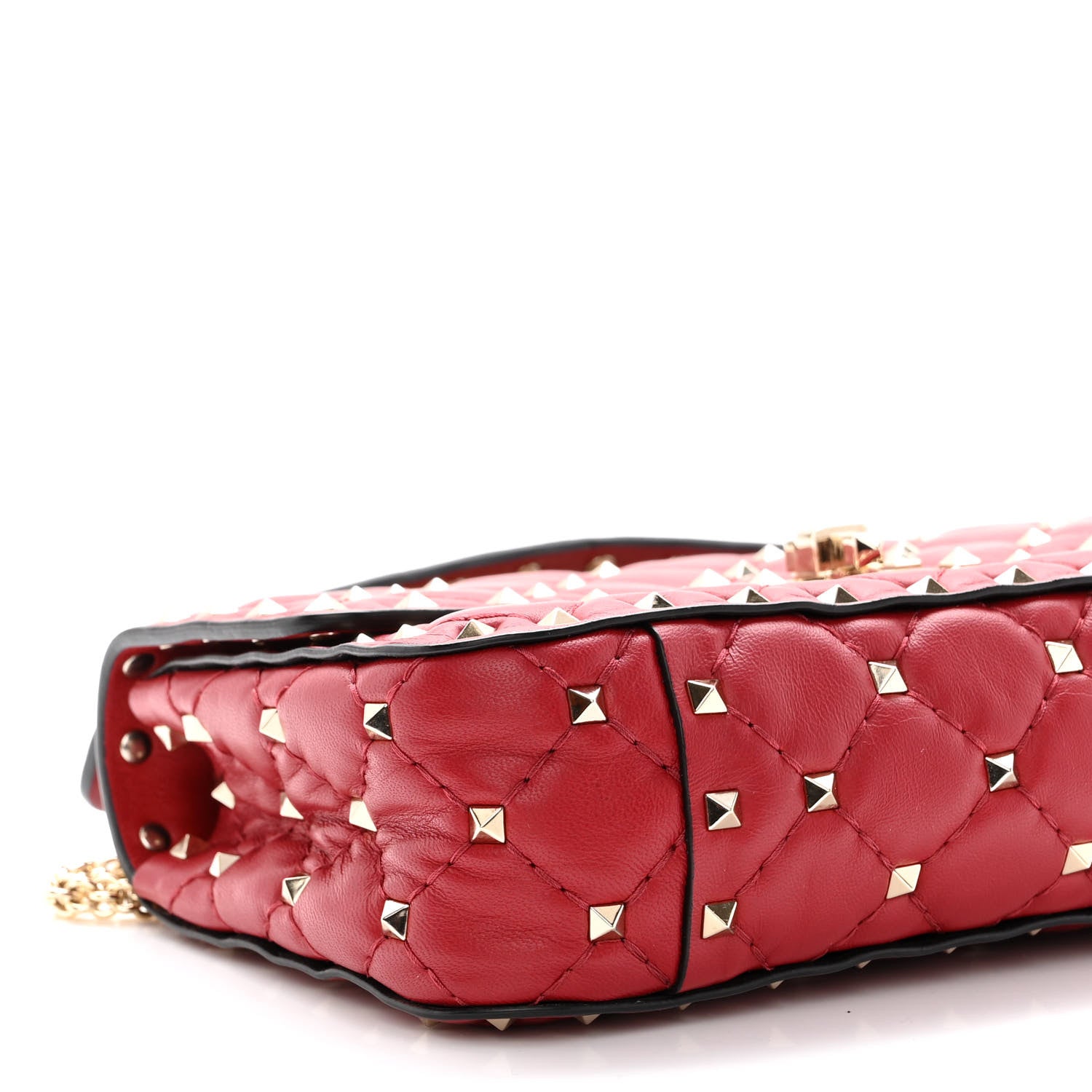 Valentino Garavani Nappa Small Rockstud Spike Shoulder Bag Rosso Valentino 8 of 9