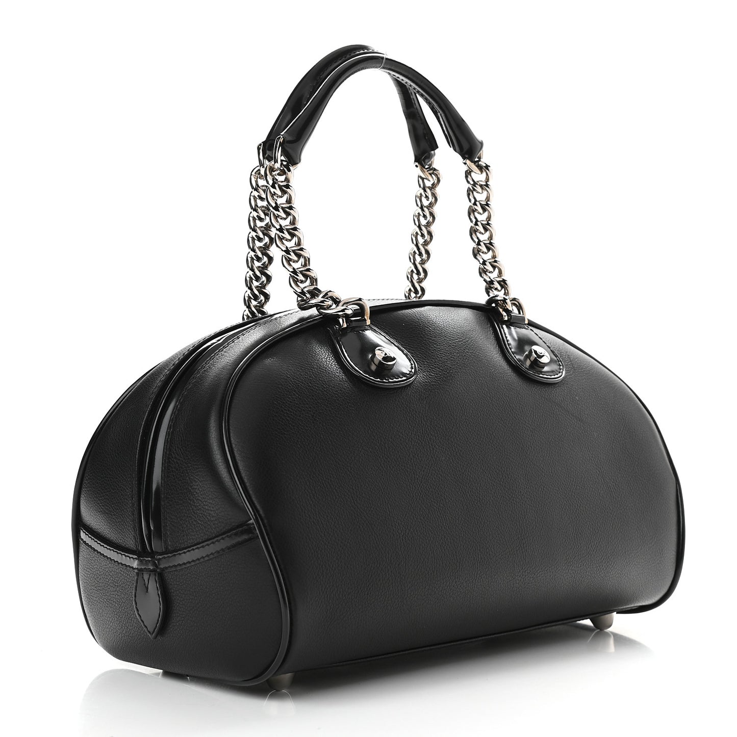 Calfskin Gambler Dice Bowler Black