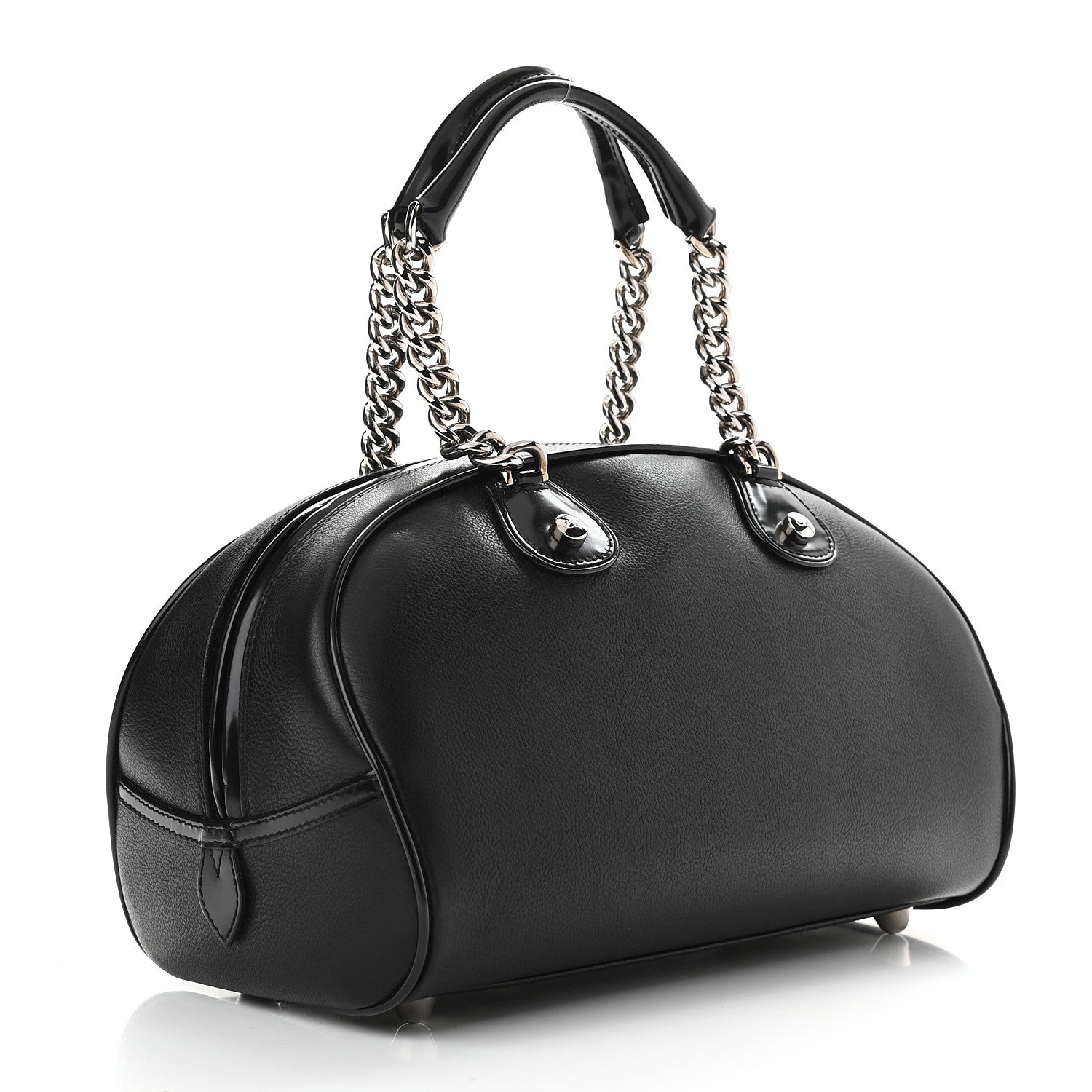 Christian Dior Calfskin Gambler Dice Bowler Black 2 of 9