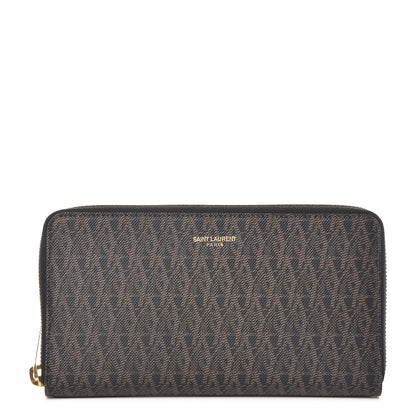 Saint Laurent Toile Monogram Classic Zip Around Wallet Black 1 of 9