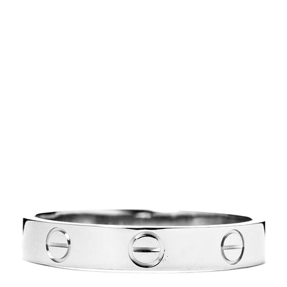 Cartier 18K White Gold 3.5mm LOVE Wedding Band Ring 57 8 3 of 4