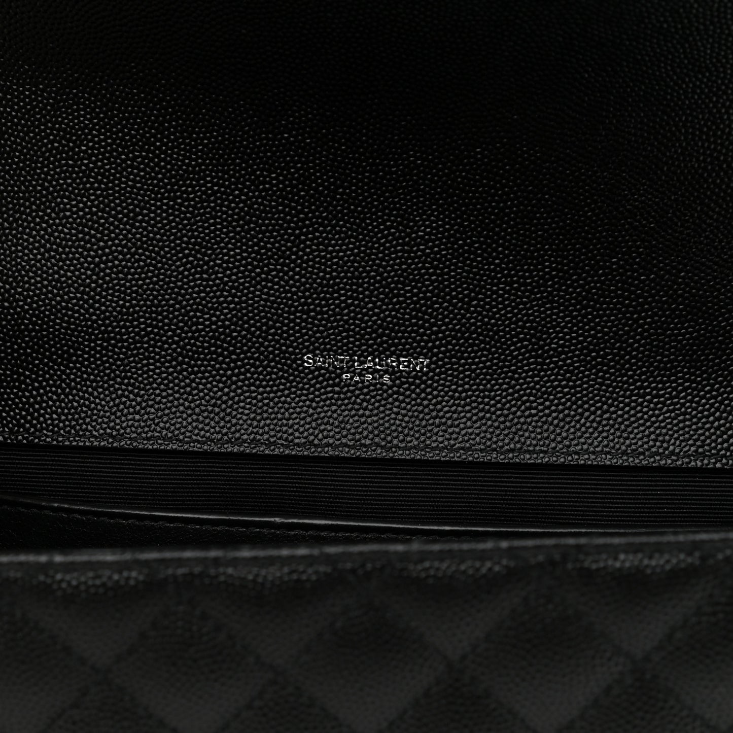 Grain De Poudre Textured Mixed Matelasse Triquilt Medium Monogram Satchel Black
