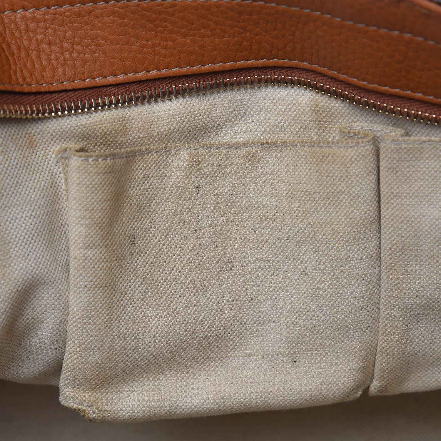 Gucci Calfskin Web Medium Heritage Tote Tan 15 of 25