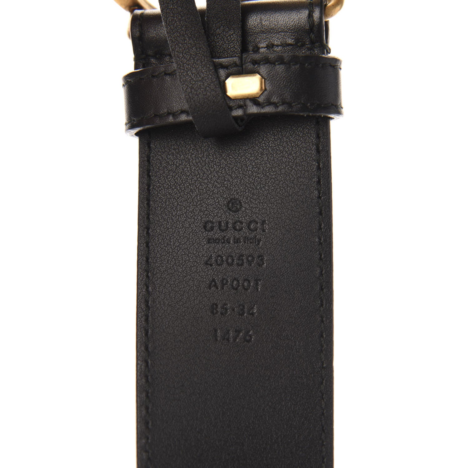 Gucci Calfskin Double G 40mm Belt 85 34 Black 5 of 6