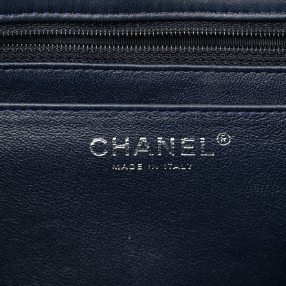 Chanel Patent Quilted Maxi Single Flap Blue 6 of 10