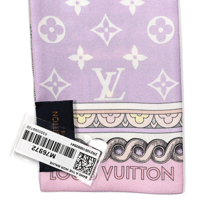 Louis Vuitton Silk Monogram Around The World Bandeau Mauve 2 of 3