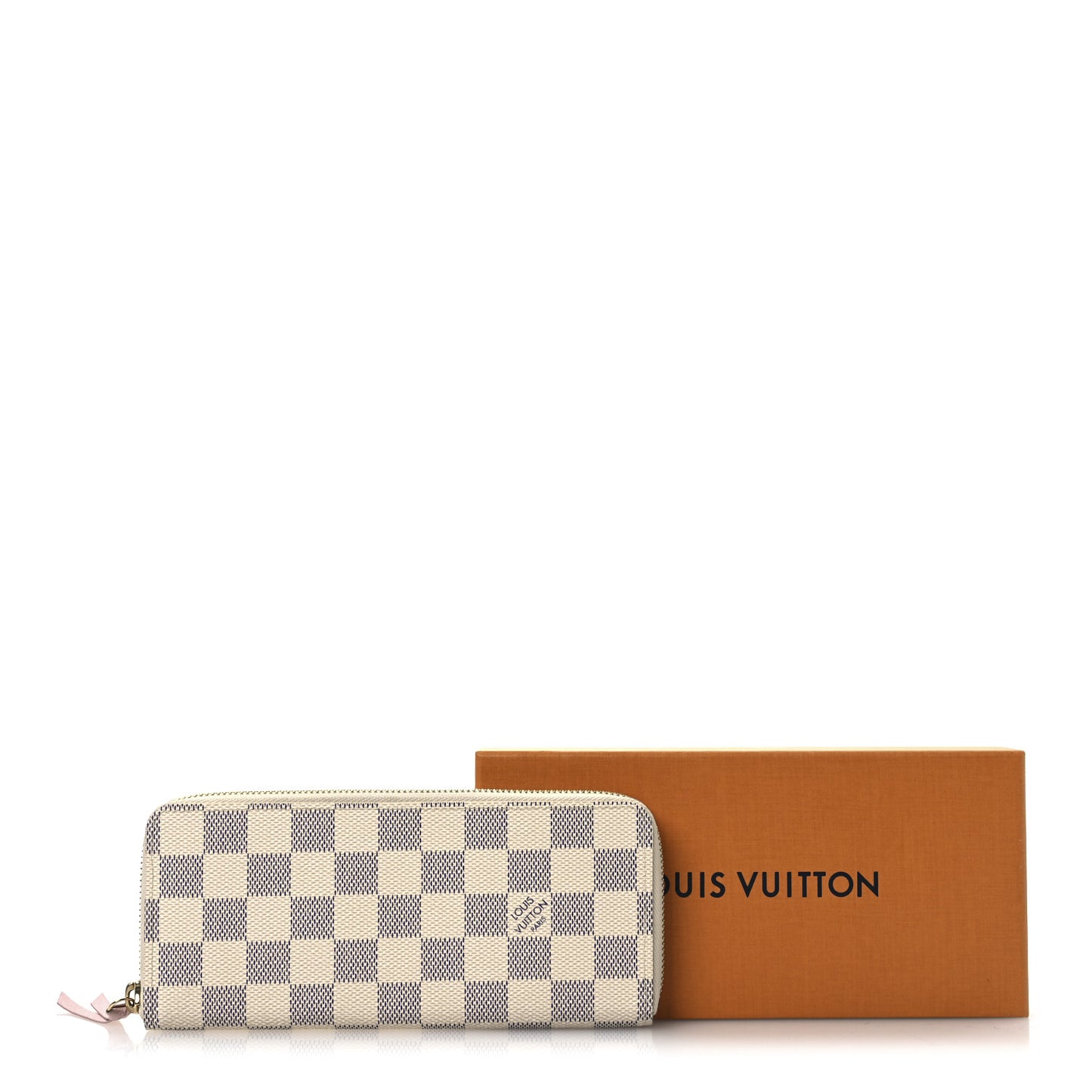 Damier Azur Clemence Wallet Rose Ballerine