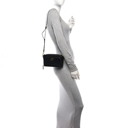 Christian Dior Grained Calfskin Caro Double Pouch Black 2 of 9