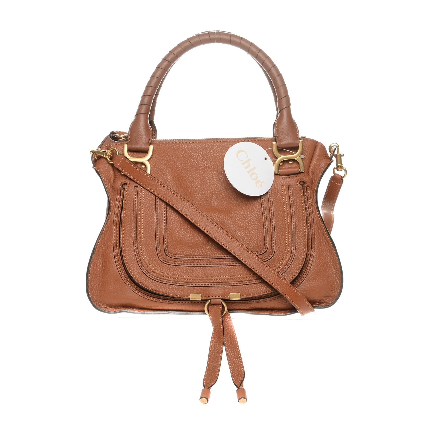 Chloe Calfskin Medium Marcie Satchel Tan 1 of 6