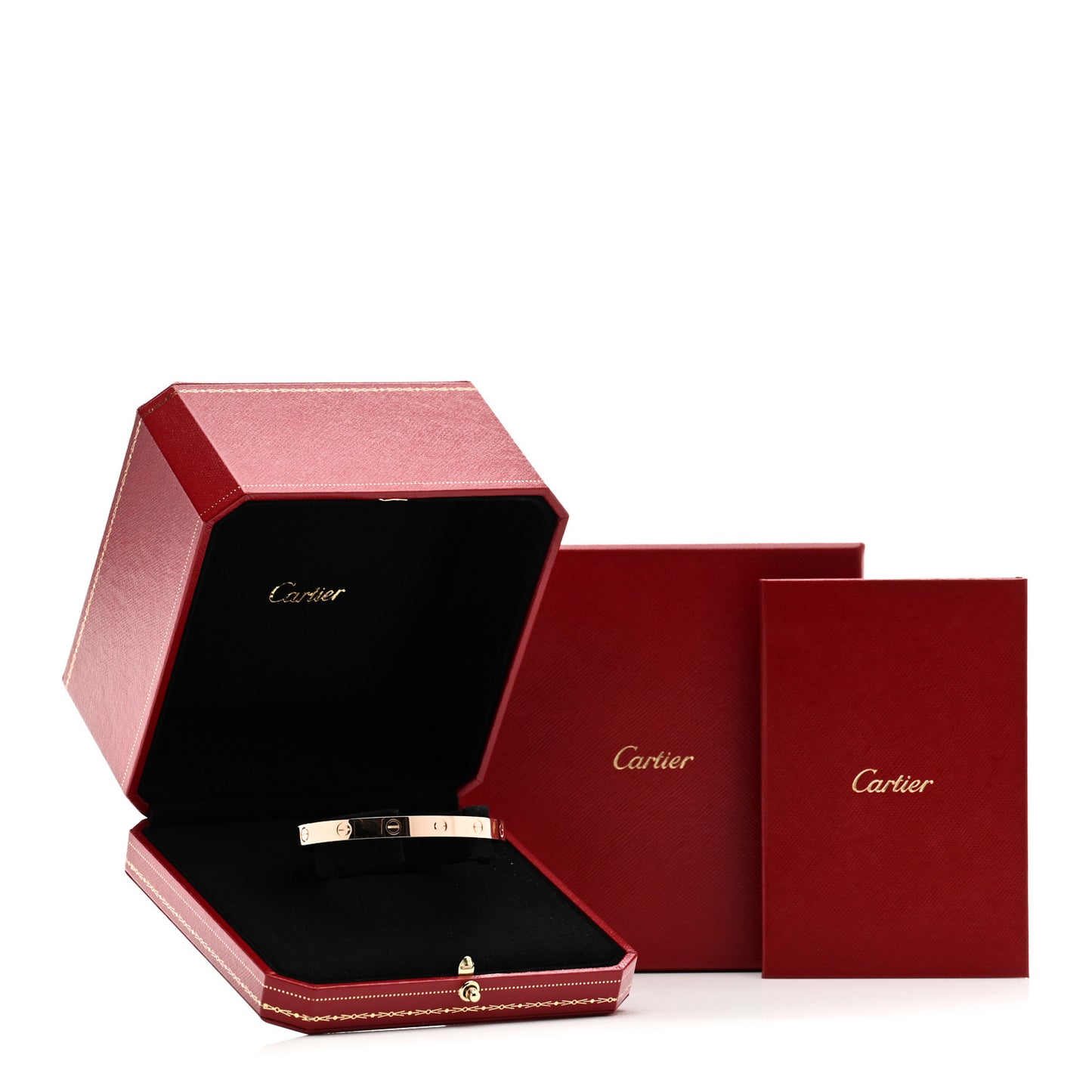 18K Pink Gold LOVE Cuff Bracelet 18