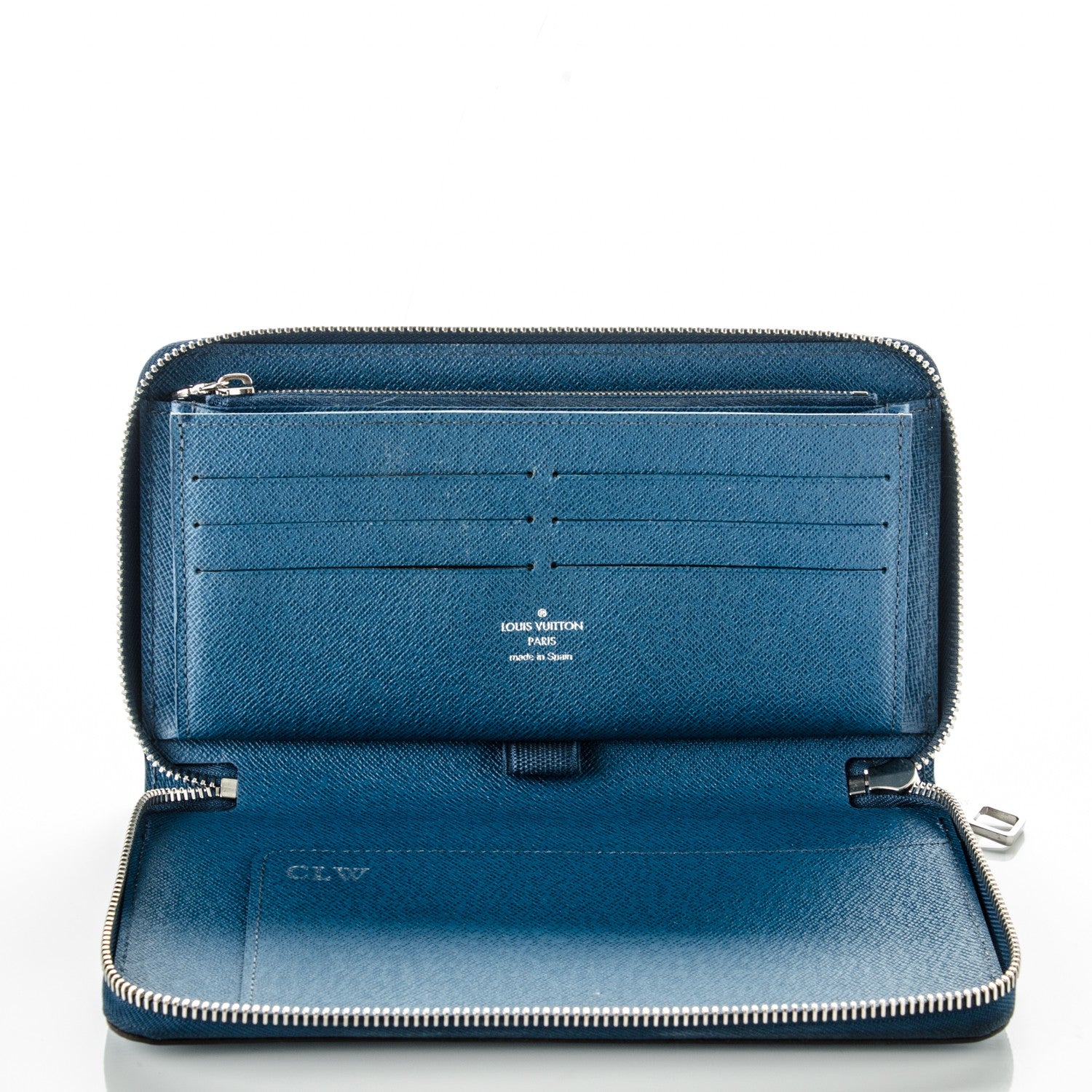 Louis Vuitton Epi Zippy Organizer Wallet Cyan 5 of 8