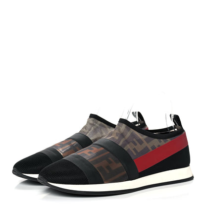 Fendi Technical Mesh FF Sneakers 40 Tobacco Red 3 of 7